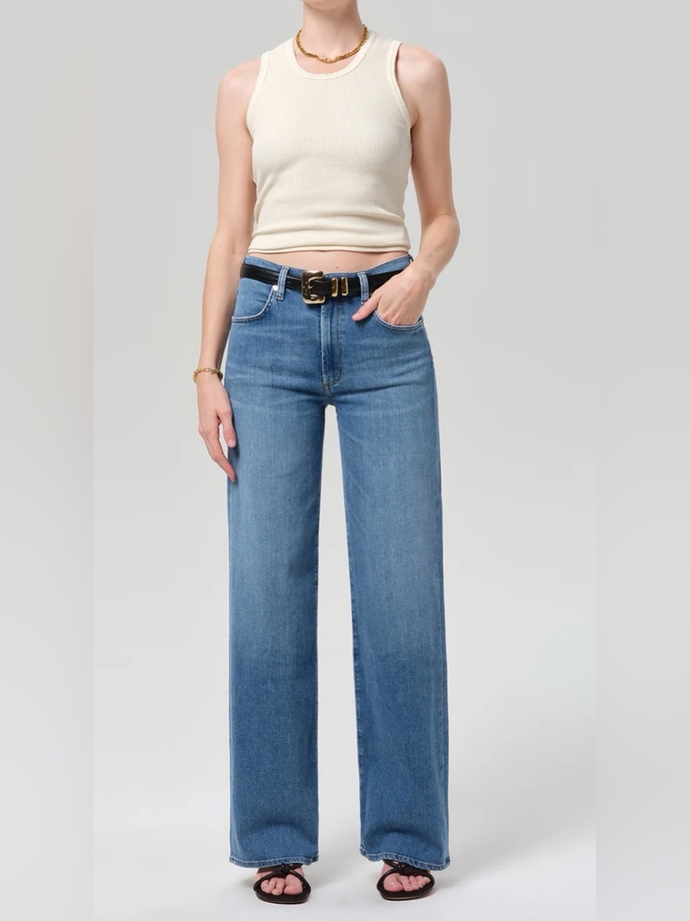 Citizens Of Humanity Light Blue Wide Leg Jeans